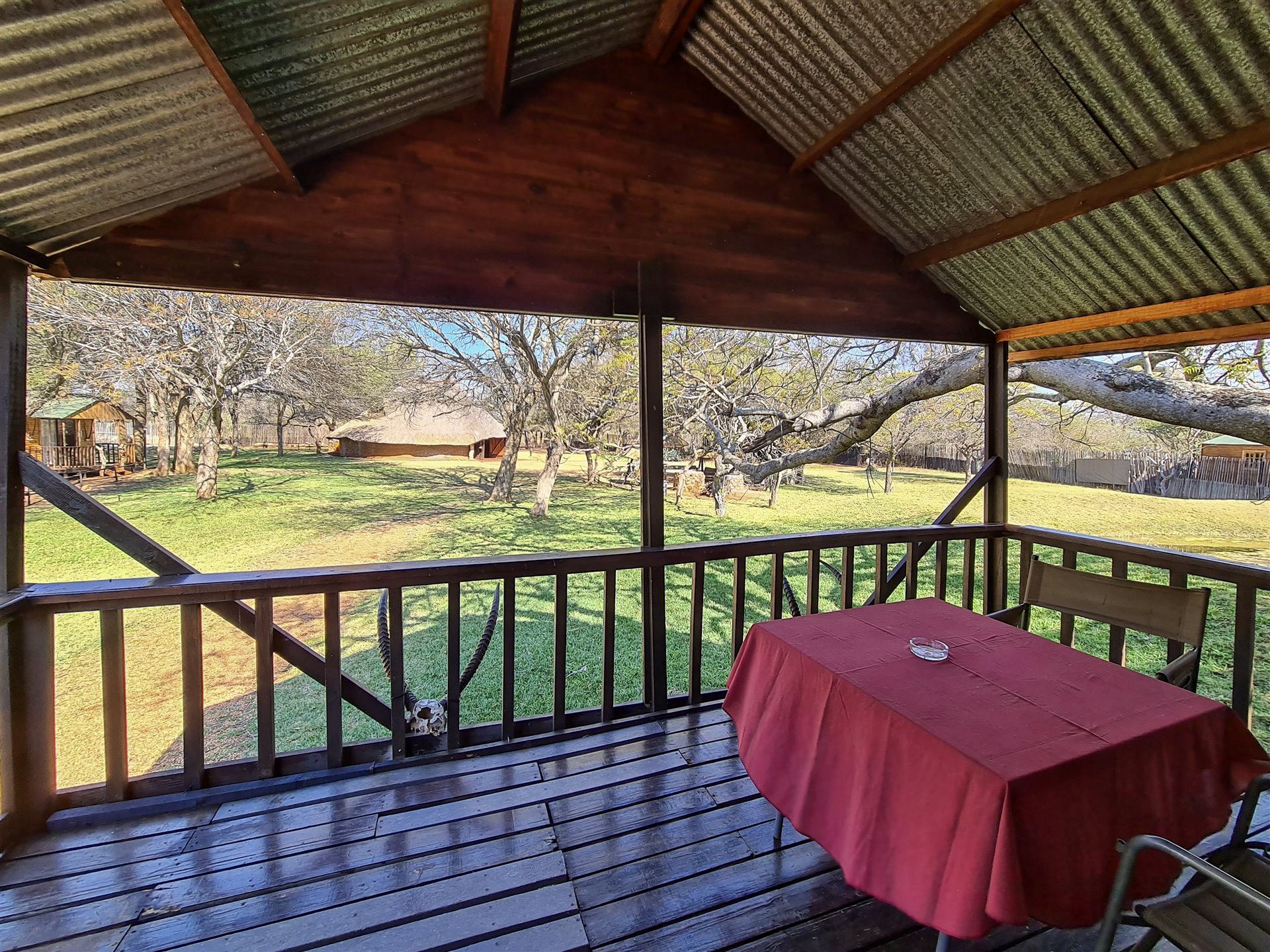 View from the Waterbuck Cabin deck at Zulani Safaris