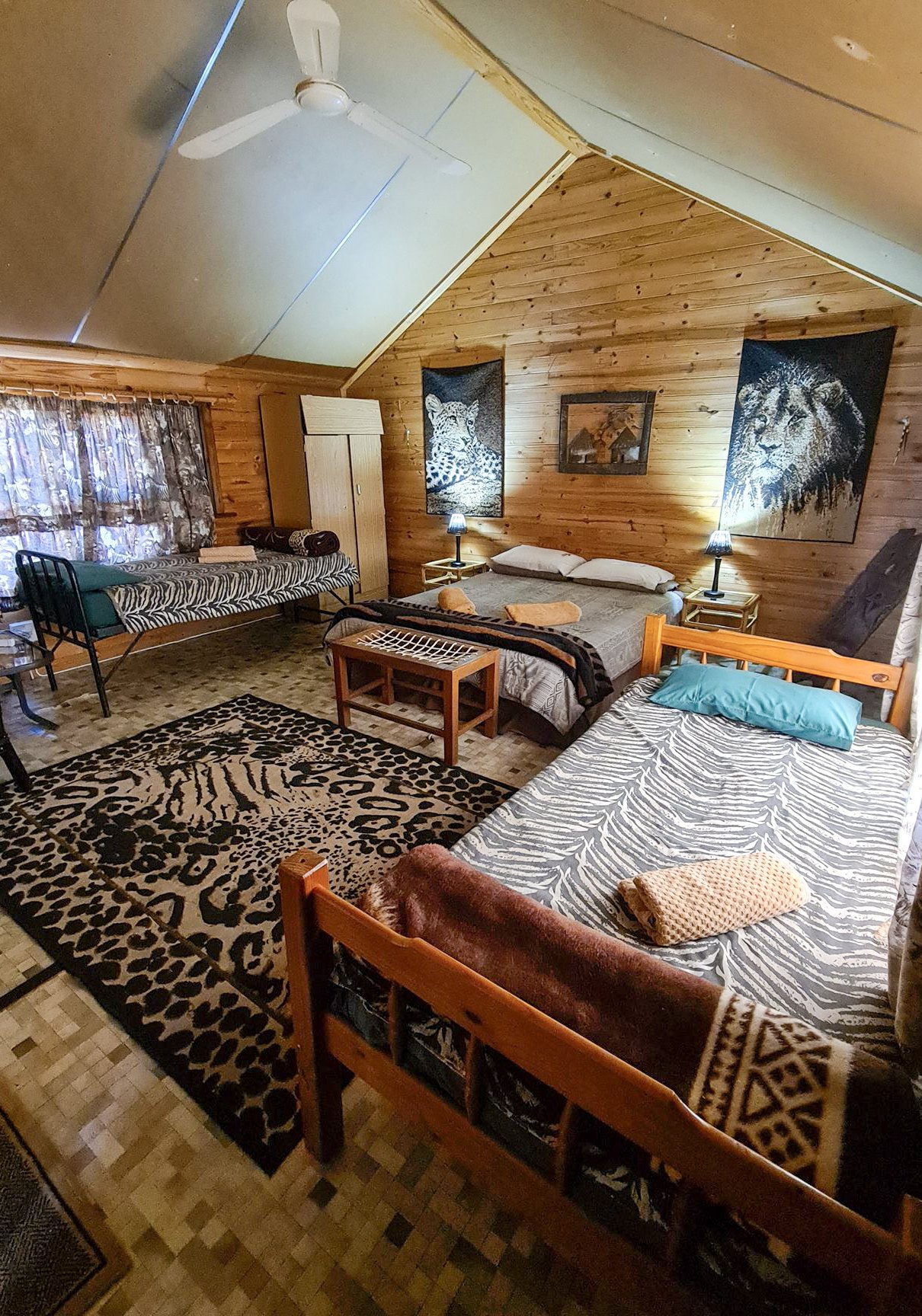 Wildebeest Cabin interior at Zulani Safaris