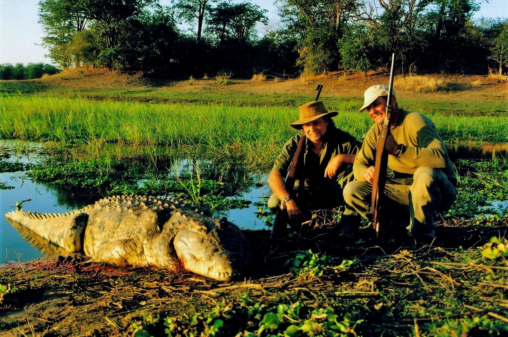 Crocodile hunt in Africa