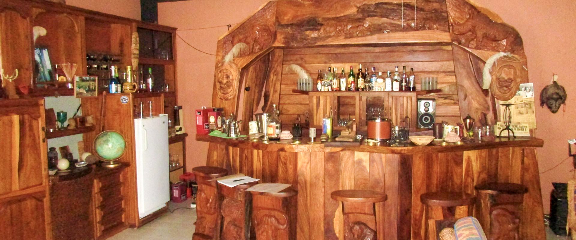 Rhodesian Teak Bar at Zulani Safaris